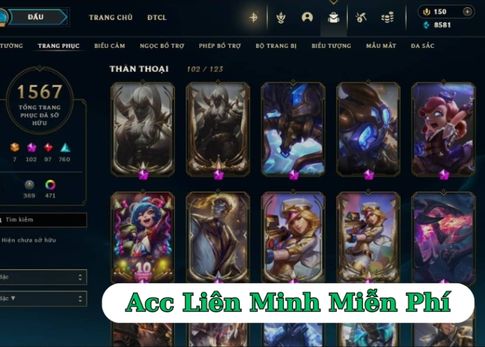 Acc Liên Minh miễn phí