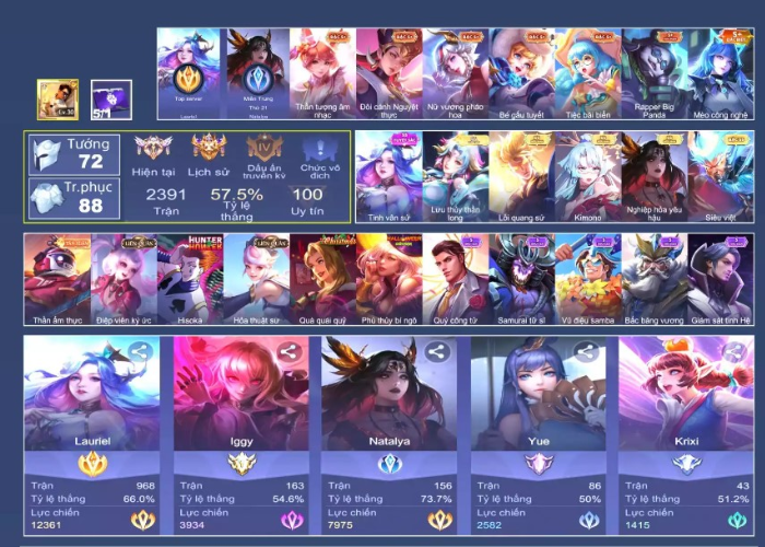 Acc Liên Quân Mobile miễn phí