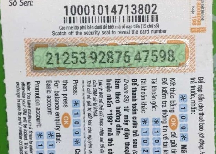 Nhận thẻ cào Viettel miễn phí