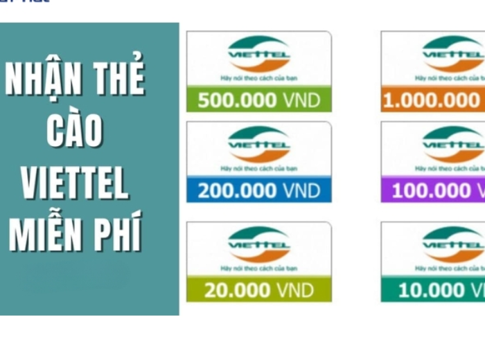 Nhận thẻ cào Viettel miễn phí